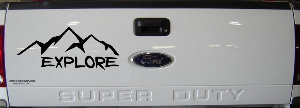 Explore Mountains Hiking Off Road Car or Truck Window Decal Sticker