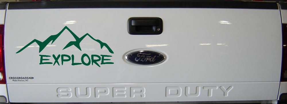 Explore Mountains Hiking Off Road Car or Truck Window Decal Sticker