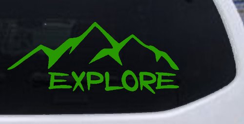 Explore Mountains Hiking Off Road Car or Truck Window Decal Sticker