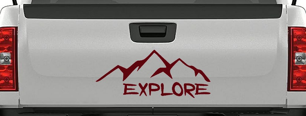 Explore Mountains Hiking Off Road Car or Truck Window Decal Sticker