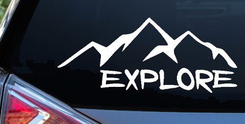 Explore Mountains Hiking Off Road Car or Truck Window Decal Sticker