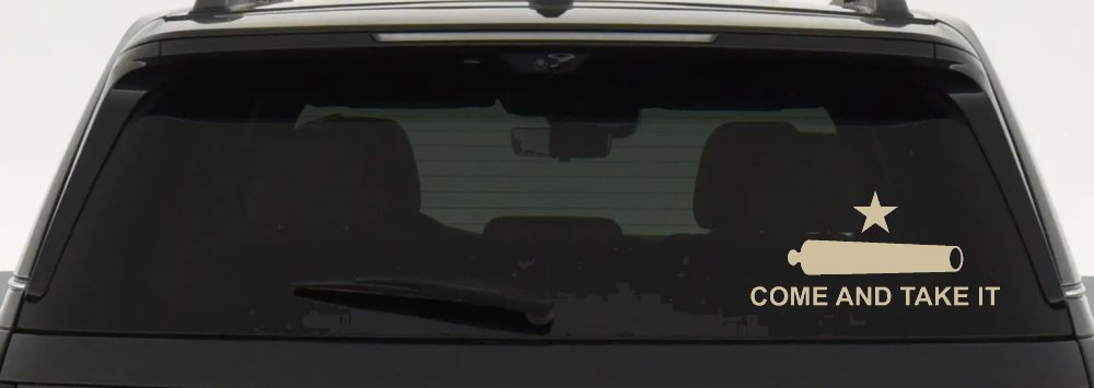 Come and Take It Cannon 2nd Amendment Molon Labe Pro Gun Guns Car or Truck Window Decal Sticker