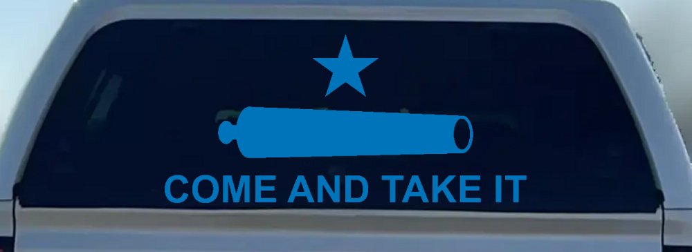 Come and Take It Cannon 2nd Amendment Molon Labe Pro Gun Guns Car or Truck Window Decal Sticker