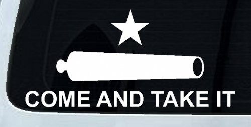 Come and Take It Cannon 2nd Amendment Molon Labe Pro Gun Guns Car or Truck Window Decal Sticker