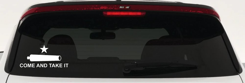 Come and Take It Cannon 2nd Amendment Molon Labe Pro Gun Guns Car or Truck Window Decal Sticker