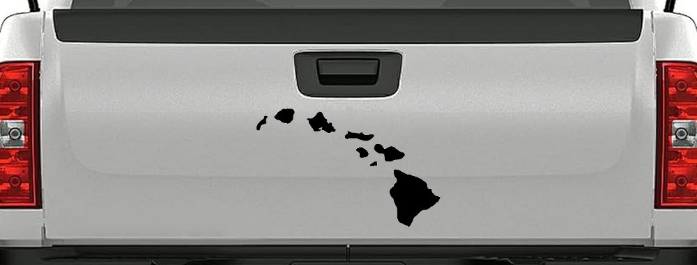 Hawaiian Island Chain Car or Truck Window Decal Sticker (Black)