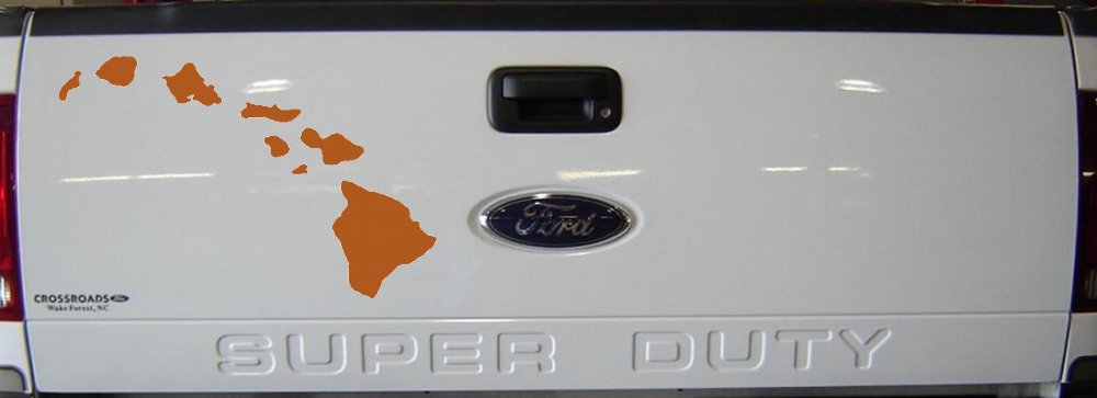 Hawaiian Island Chain Car or Truck Window Decal Sticker