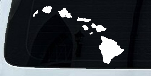 Hawaiian Island Chain Car or Truck Window Decal Sticker