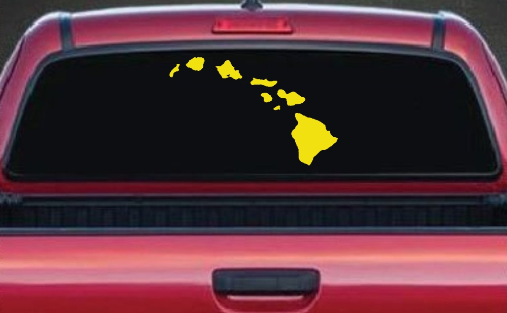 Hawaiian Island Chain Car or Truck Window Decal Sticker