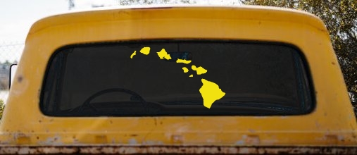 Hawaiian Island Chain Car or Truck Window Decal Sticker