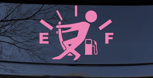 Funny Gas Gauge Empty Full Car or Truck Window Decal Sticker