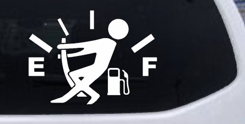 Funny Gas Gauge Empty Full Car or Truck Window Decal Sticker