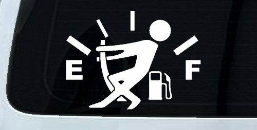 Funny Gas Gauge Empty Full Car or Truck Window Decal Sticker