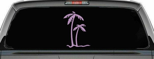 Palm Trees Tropical Beach Car or Truck Window Decal Sticker
