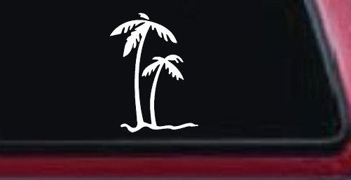 Palm Trees Tropical Beach Car or Truck Window Decal Sticker