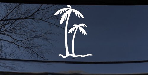 Palm Trees Tropical Beach Car or Truck Window Decal Sticker