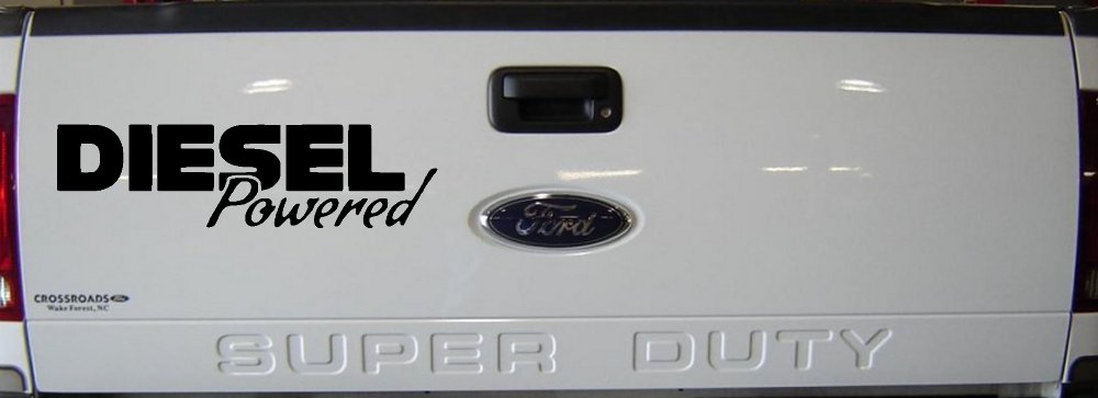 Diesel Powered Motor Sports Car or Truck Window Decal Sticker