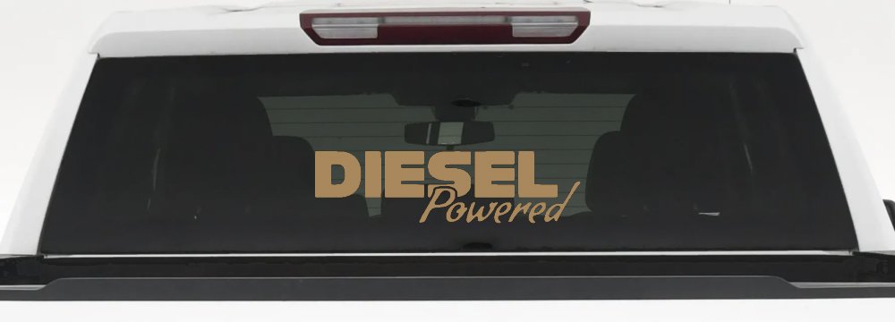 Diesel Powered Motor Sports Car or Truck Window Decal Sticker
