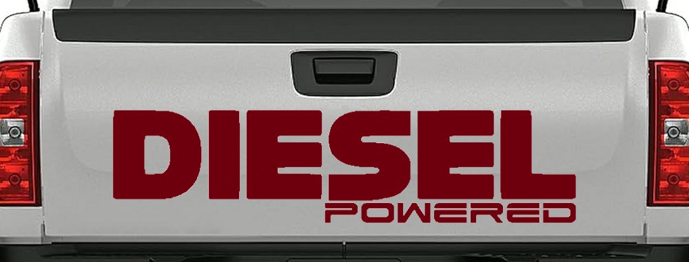 Diesel Powered Motor Sports Car or Truck Window Decal Sticker