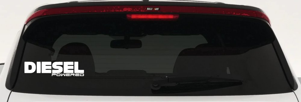 Diesel Powered Motor Sports Car or Truck Window Decal Sticker