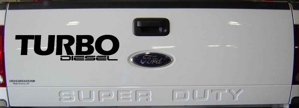 Turbo Diesel Off Road Car or Truck Window Decal Sticker (Black)