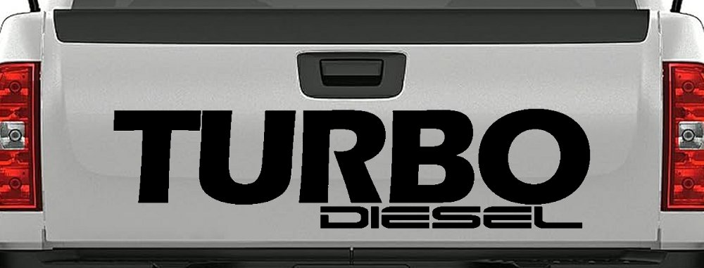 Turbo Diesel Off Road Car or Truck Window Decal Sticker (Black)
