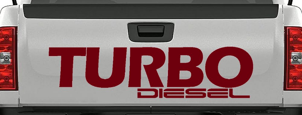 Turbo Diesel Off Road Car or Truck Window Decal Sticker (Burgundy)