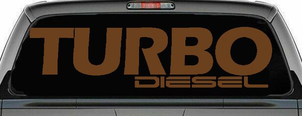 Turbo Diesel Off Road Car or Truck Window Decal Sticker (Copper)