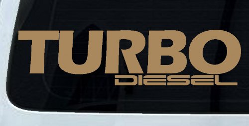 Turbo Diesel Off Road Car or Truck Window Decal Sticker (Light Brown)