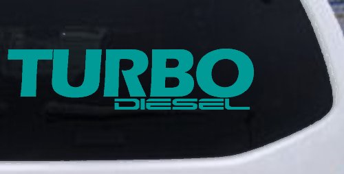 Turbo Diesel Off Road Car or Truck Window Vinyl Decal Sticker (Turquoise)
