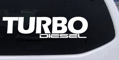 Turbo Diesel Off Road Car or Truck Window Decal Sticker (White)