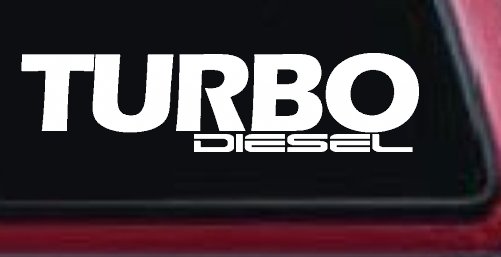 Turbo Diesel Off Road Car or Truck Window Decal Sticker (White)
