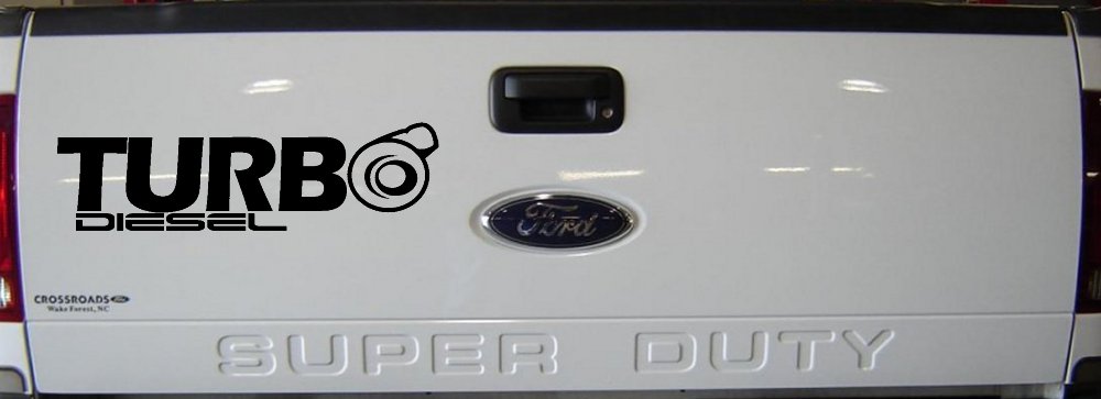 Turbo Diesel Off Road Car or Truck Window Decal Sticker (Black)