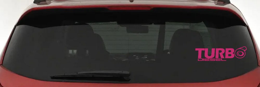 Turbo Diesel Off Road Car or Truck Window Decal Sticker (Hot Pink)