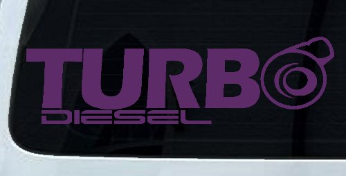 Turbo Diesel Off Road Car or Truck Window Vinyl Decal Sticker (Violet)