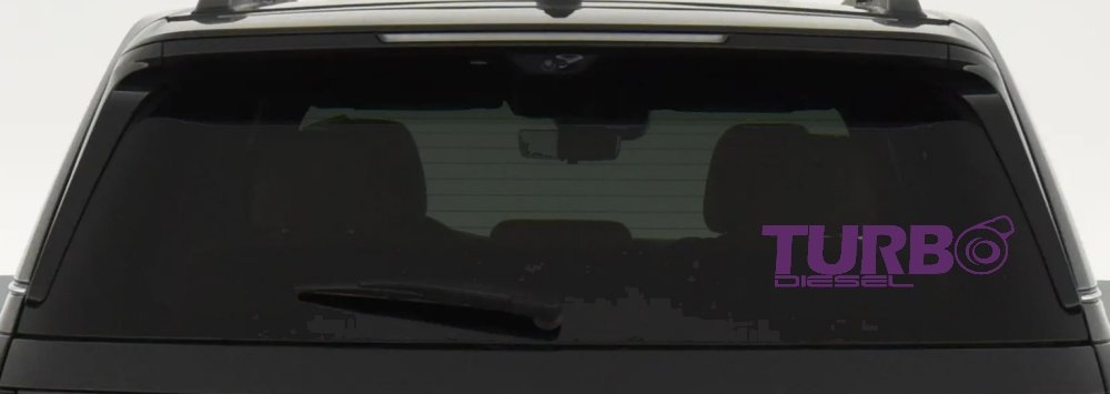 Turbo Diesel Off Road Car or Truck Window Decal Sticker (Violet)