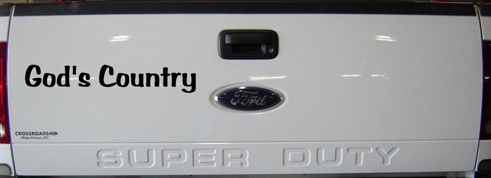 God's Country Christian Car or Truck Window Decal Sticker