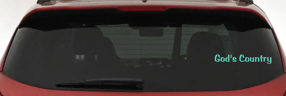 God's Country Christian Car or Truck Window Decal Sticker