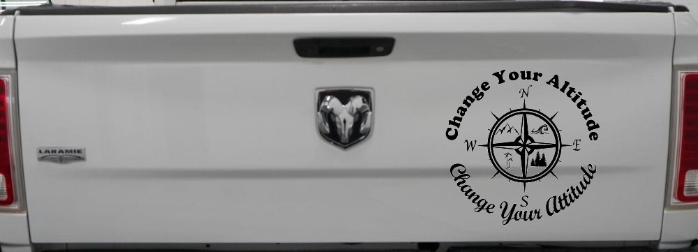 Change your Altitude Change your Attitude Mountains Ocean Palm Trees Car or Truck Window Decal Sticker