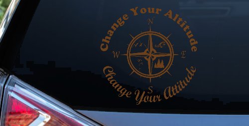 Change your Altitude Change your Attitude Mountains Ocean Palm Trees Car or Truck Window Decal Sticker