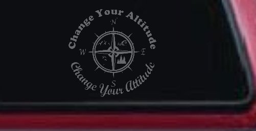 Change your Altitude Change your Attitude Mountains Ocean Palm Trees Car or Truck Window Decal Sticker