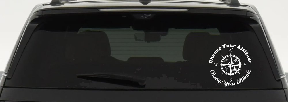 Change your Altitude Change your Attitude Mountains Ocean Palm Trees Car or Truck Window Decal Sticker