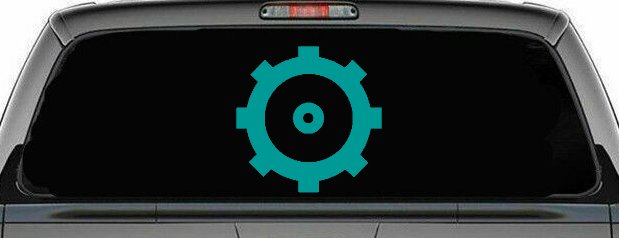 US Navy ENGINEMAN Insignia Symbol Military Car or Truck Window Decal Sticker (Turquoise)