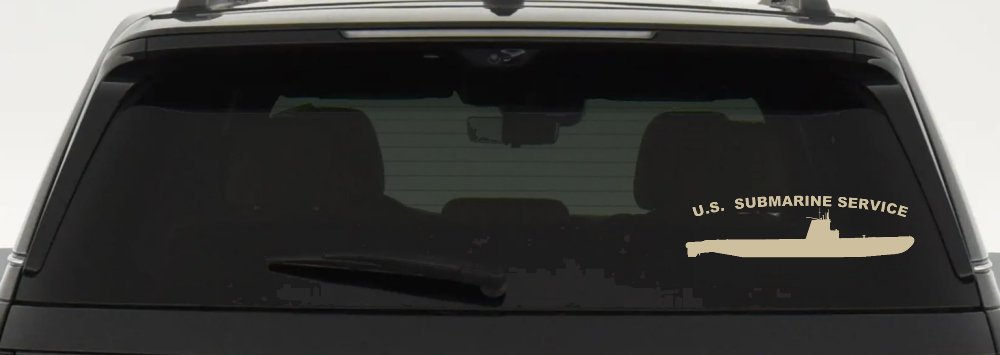 US Navy Submarine Service Balao Class Military Car or Truck Window Decal Sticker (Desert Sand)