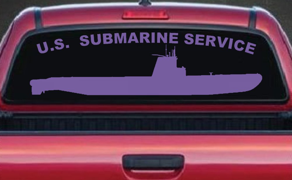 US Navy Submarine Service Balao Class Military Car or Truck Window Decal Sticker (Purple)