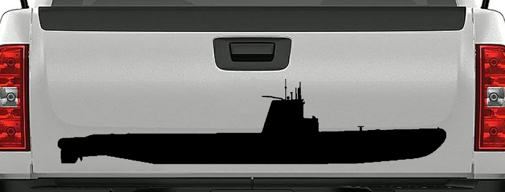 US Navy Balao Class Submarine Military Car or Truck Window Decal Sticker (Black)