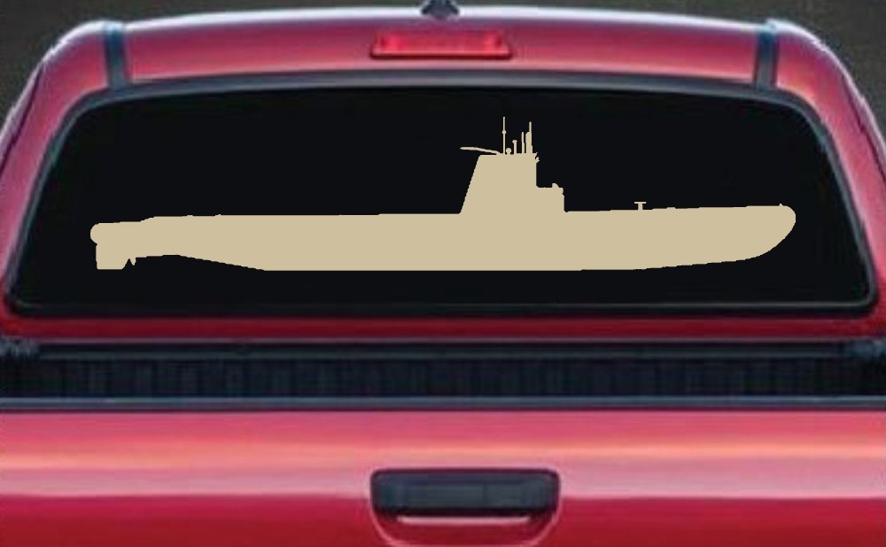 US Navy Balao Class Submarine Military Car or Truck Window Decal Sticker (Desert Sand)