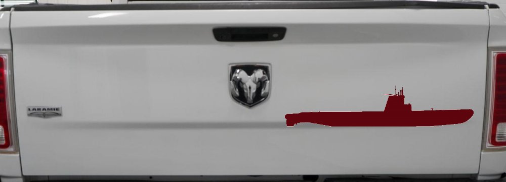 US Navy Balao Class Submarine Military Car or Truck Window Vinyl Decal Sticker (Purple Red)