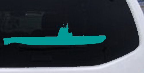 US Navy Balao Class Submarine Military Car or Truck Window Decal Sticker (Turquoise)