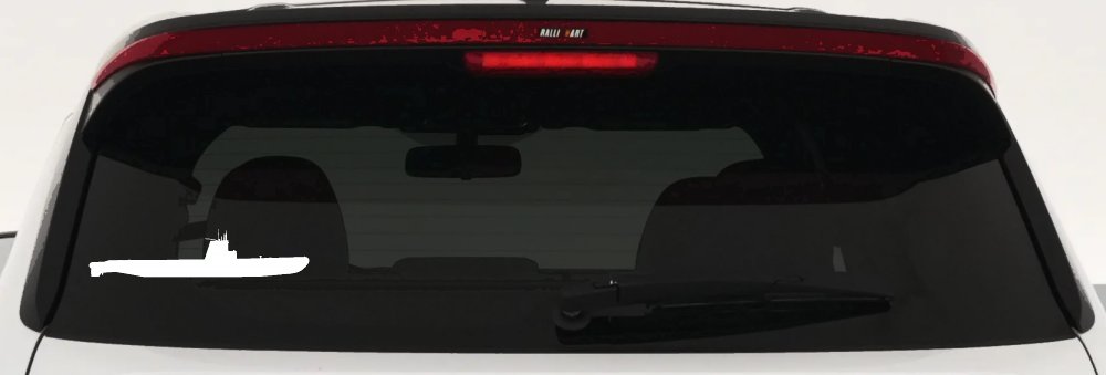US Navy Balao Class Submarine Military Car or Truck Window Decal Sticker (White)